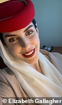 Emirates flight attendant Elizabeth Gallagher (pictured)