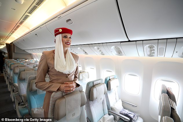 Alexandra said in first class, cabin crew members are expected to take the time to get to know each and every one of their passenger before they board (file image)